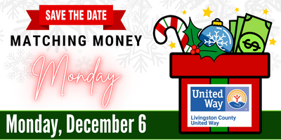 United Way’s 14th Annual Matching Money Monday is Dec. 6