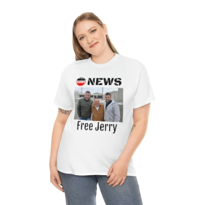 Free Jerry T-Shirts on sale Now! All profits go to the Free Jerry Fund.
