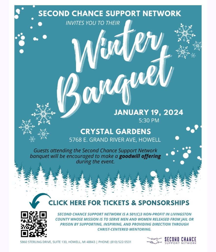 Second Chance Support Network Winter Banquet 1/19/24